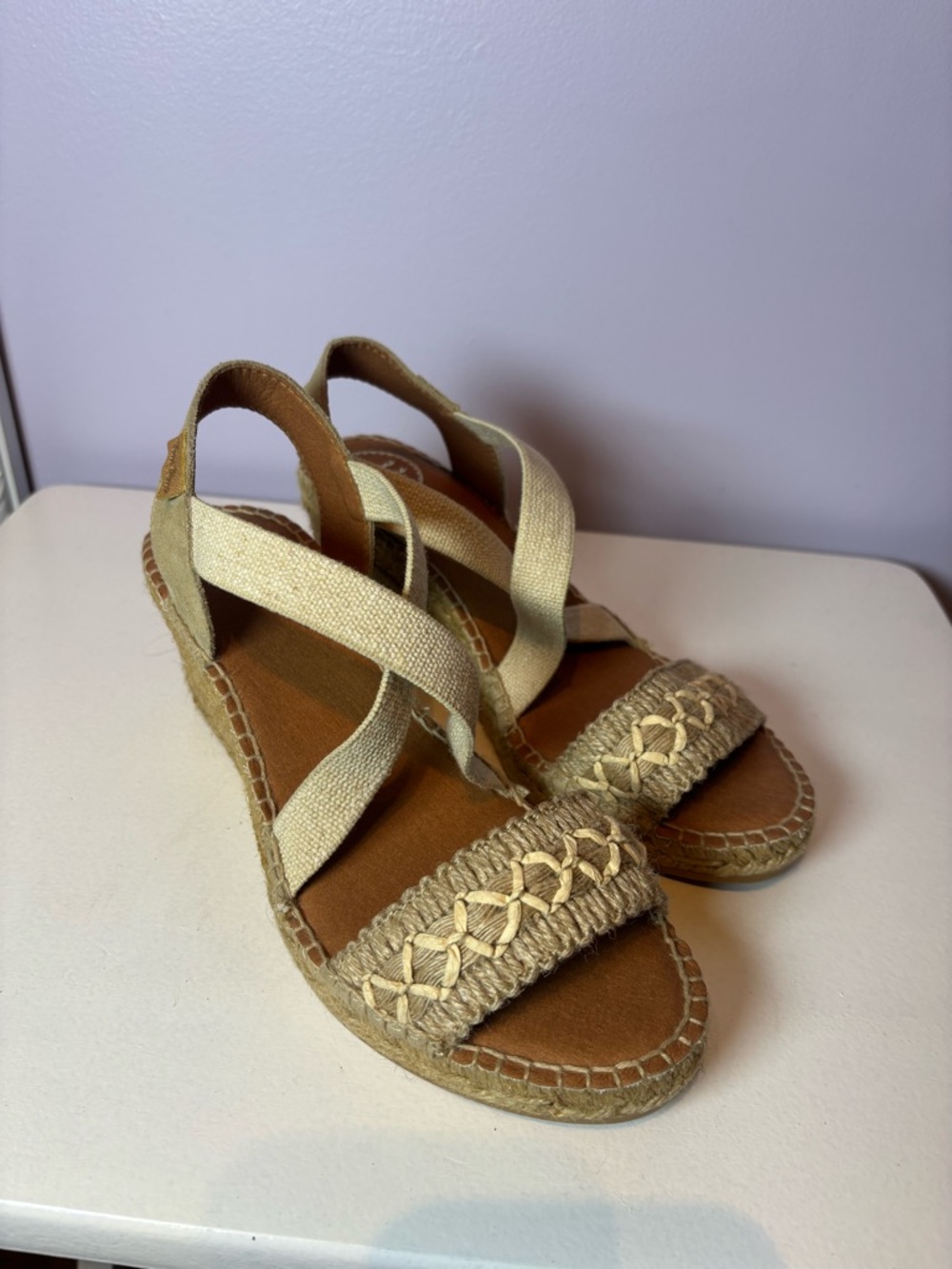 Toni Pons Natural Woven Espadrille Slingback Sandals - Neutral Size 39